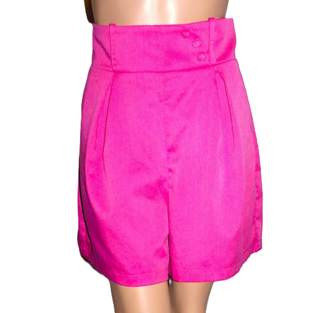 Voodoo Vixen Fuchsia High Waisted Shorts 4 NWT